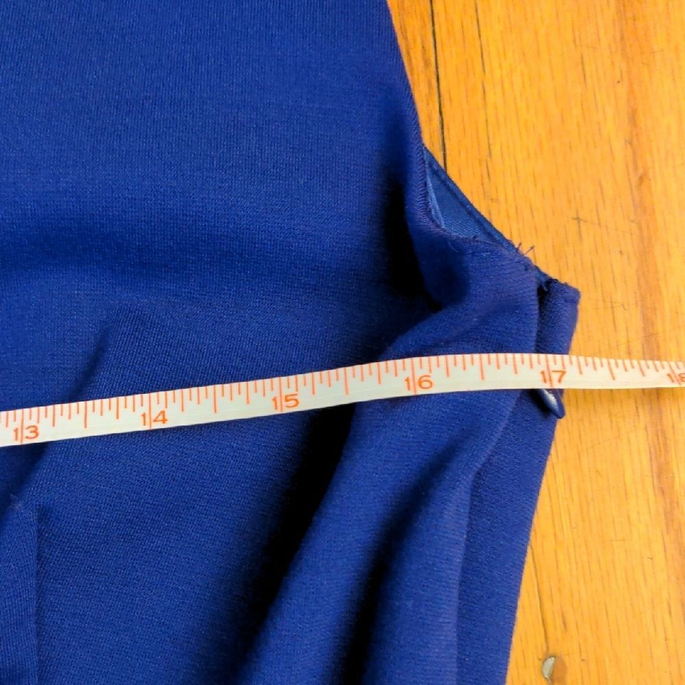 New York & Company Blue Ruched mini Dress - Picture 10 of 12